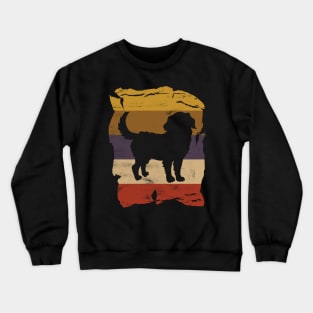 Bernese Mountain Dog Distressed Vintage Retro Silhouette Crewneck Sweatshirt